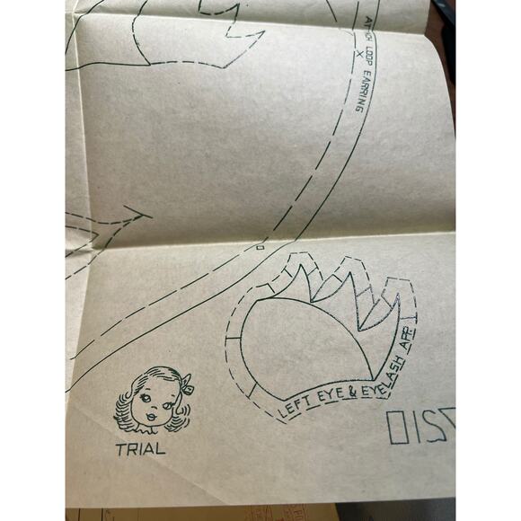 Pattern 7210 apron 1950s Lady face - Picture 3 of 3